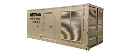 CE Certified 550 KVA-1500 KVA Low Noise / Square Cabin Generator Set